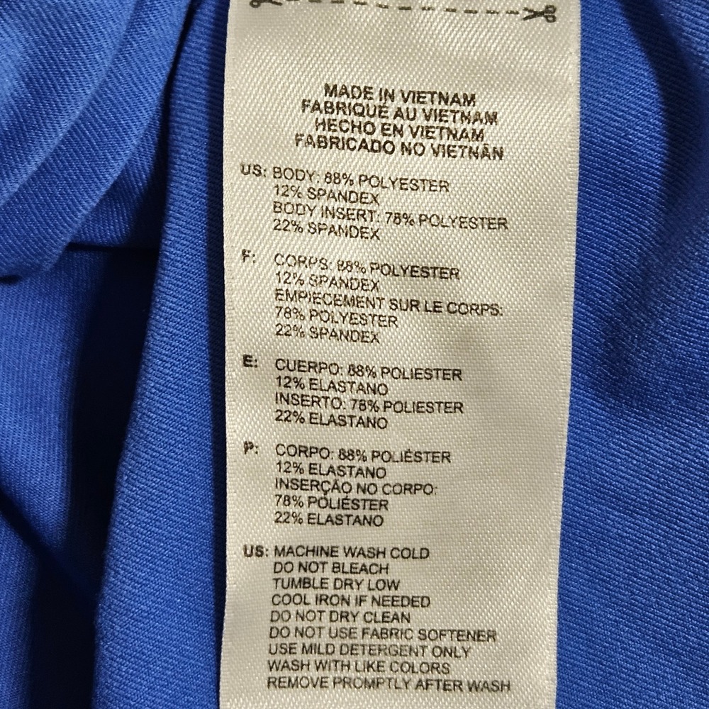 Adidas Quarter Zip Pullover Womens Medium Blue Climalite Thumbhole Active Top - Picture 9 of 10